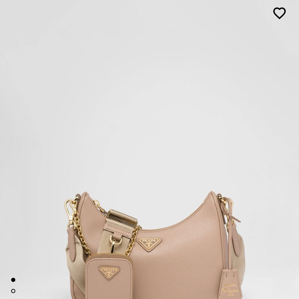 Prada Beige Leather Shoulder Bag